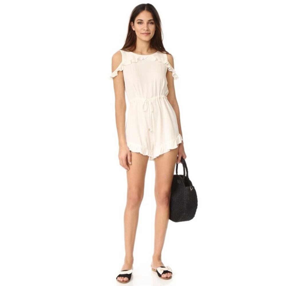 Rachel Antonoff Ivory White Ruffle Lightweight Romper Size 4 New